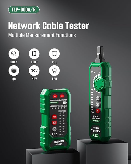 TESMEN TLP-900AR Network Cable Tester, RJ11 RJ45, - Image 2