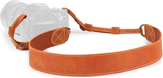 MegaGear SLR, DSLR Sierra Series Genuine Leather Camera Shoulder or Neck Strap by MegaGear