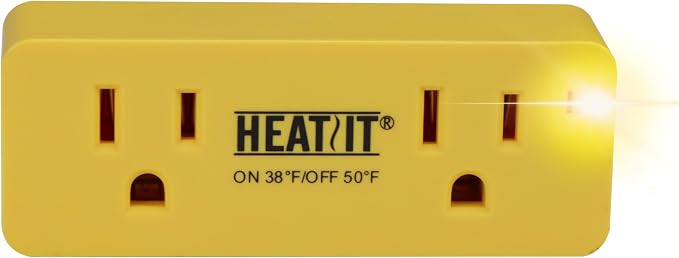HEATIT ET-21 Freeze Thermostatically Controlled Outlet On at 38F /Off at 50F by HEATIT
