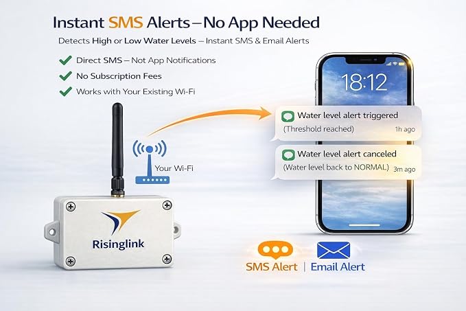 WiFi Water Level Monitor Alarm, High OR Low Water Level Alerts, Text & Email - Image 3