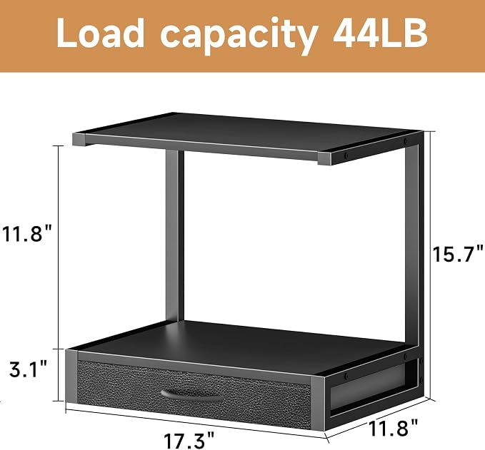 YAOHUOO 2-Tier Desktop Printer Stand - Image 6