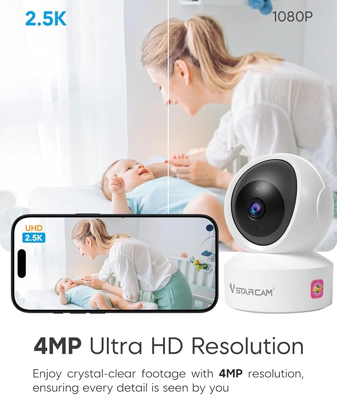 VSTARCAM 5G Indoor Camera Wireless, 2.5K QHD - Image 3