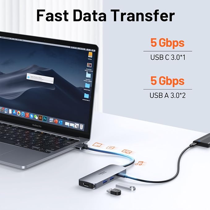 Selore Docking Station for MacBook Pro Air, USB C Hub for MacBook, Dual HDMI - Image 6