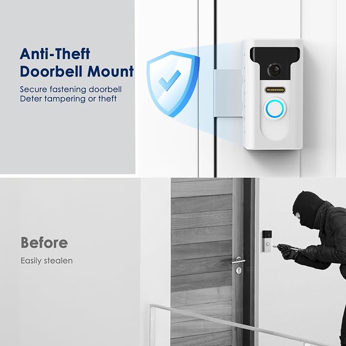 KIMILAR 2024 Upgrade Anti-Theft Video Doorbell Mount, Not Block Doorbell Motion - Image 5