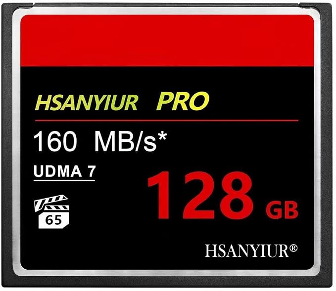 128GB UDMA Speed Up to 160MB/s, Original CF Card Camera Memory Card by HSANYIUR