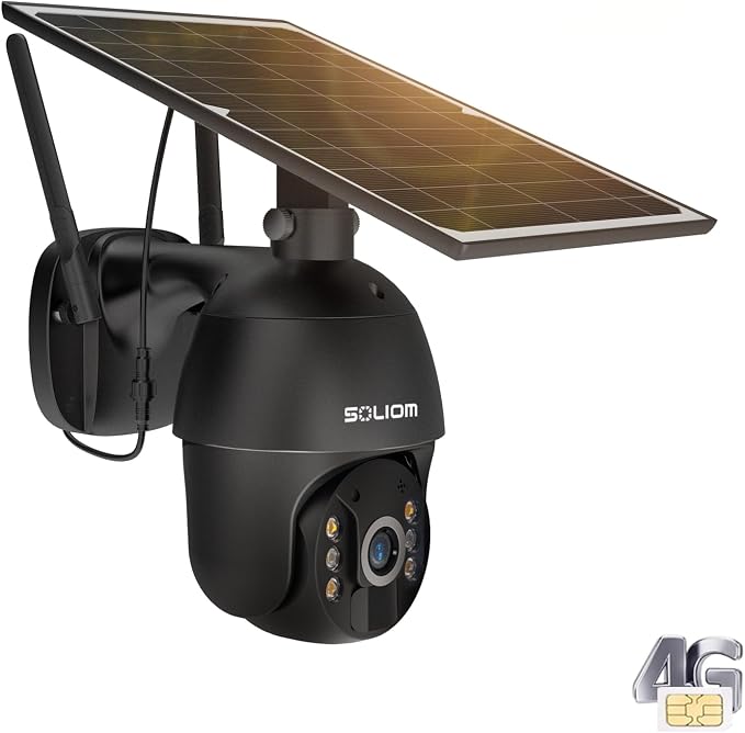 S600 4G LTE Security Camera Outdoor, Solar Powered Cellular Security Camera by SOLIOM