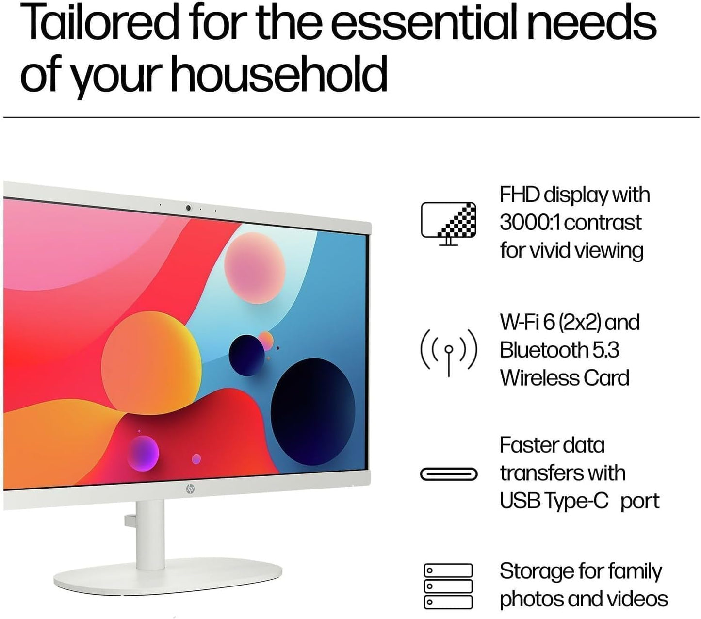 HP 22 inch FHD All-in-One Desktop Computer PC 2025 Flagship, 32GB RAM, 1.5TB Storage (1TB SSD + 500GB Ext), Intel Celeron CPU, Webcam, WiFi 6, HubxcelAccessory, Win 11 Pro, Lifetime Office 2024