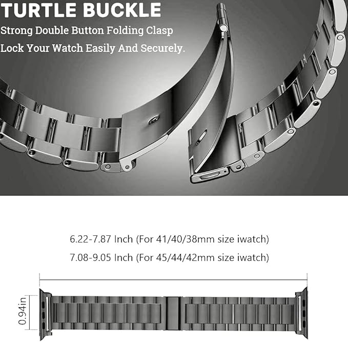 EPULY Compatible with Apple Watch Band 42mm 44mm 45mm 38mm 40mm 41mm Business - Image 3