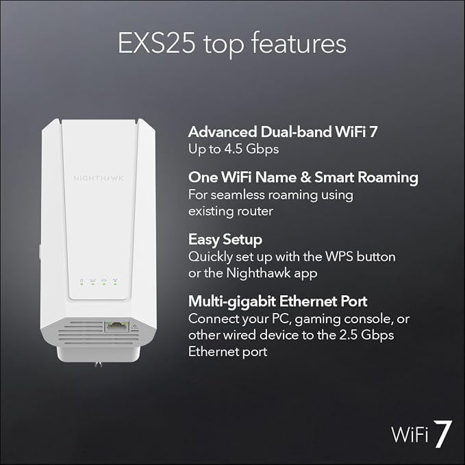 NETGEAR WiFi 7 Range Extender – BE4500 Dual-Band Wireless Signal Booster & - Image 7