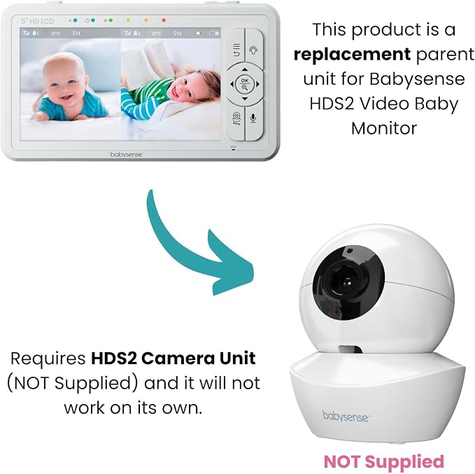 Babysense Parent Unit for HDS2 Video Baby Monitor, Replacement Unit - Image 4