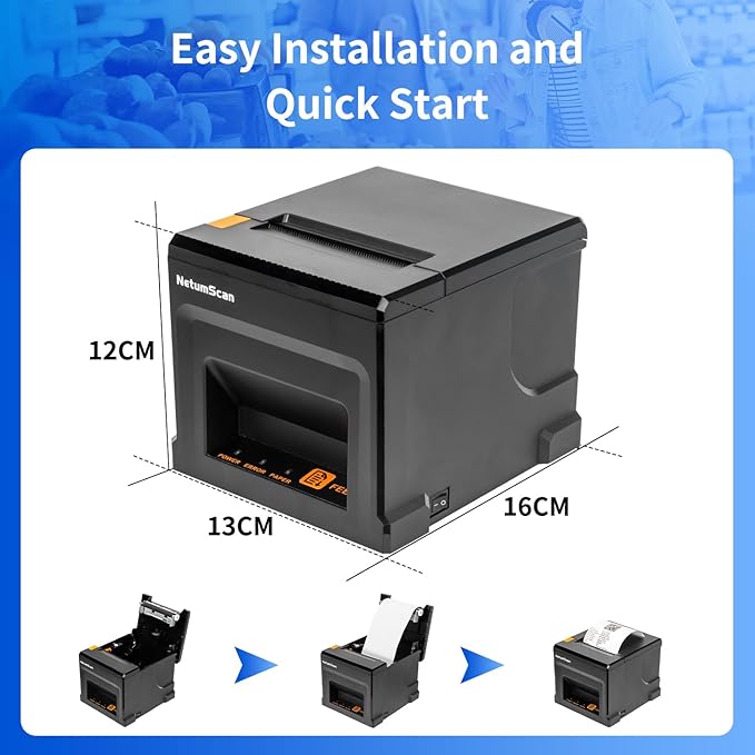 NetumScan USB POS Receipt Printer, 80mm Thermal Receipt Printer - Image 2