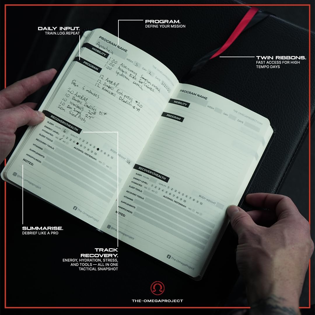 The Omega Project Black Book Training Journal – Tactical Fitness Planner Designed by U.S. Special Operations Forces