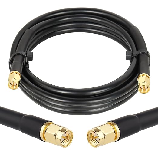 MOOKEERF KMR240 SMA Male to SMA Male Coaxial Cable 50 ohm Coax Ultra Low Loss by MOOKEERF
