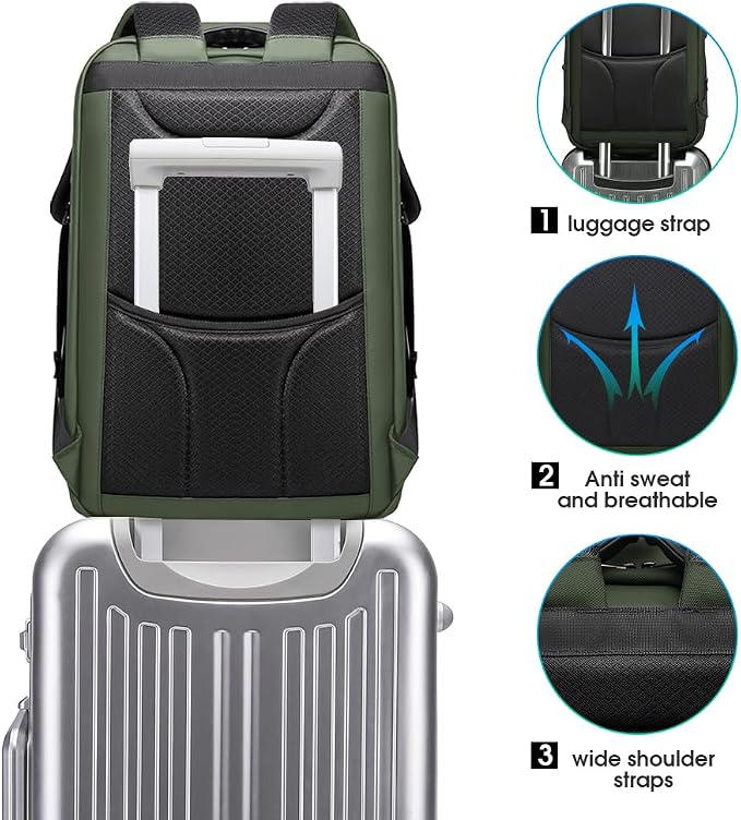 BANGE Anti-Theft Backpack, Tech Backpacks, 17 Inch Laptop Backpack - Image 7