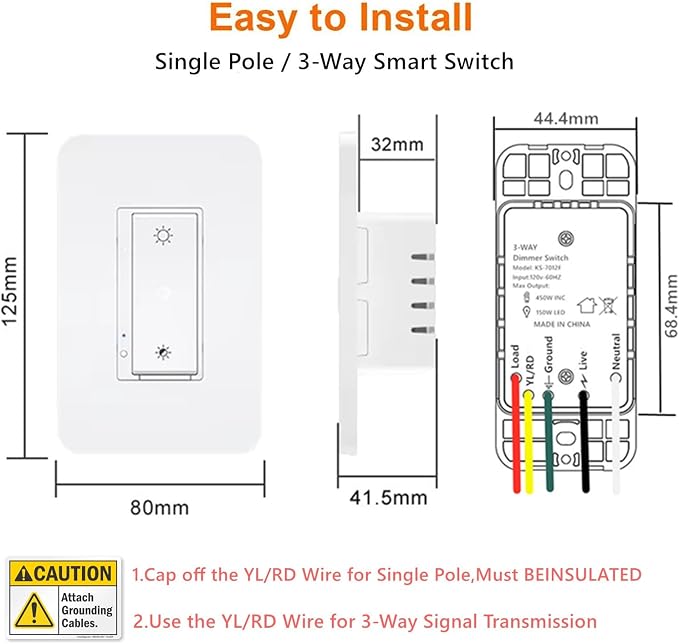 Nexete Smart Wi-Fi Dimmer Switch, Dim Lighting from Anywhere, 3-Way/Single Pole - Image 7