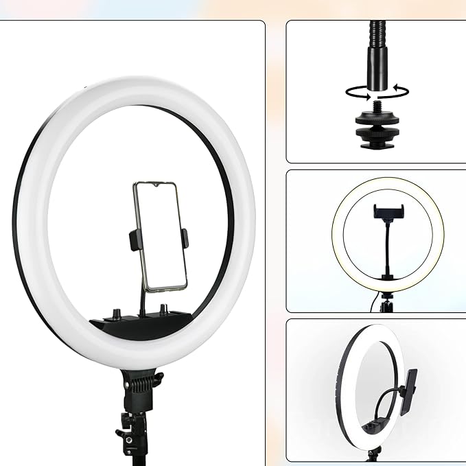 Ring Light Phone Holder with Flexible Heavy-Duty Hose, Universal Adjustable - Image 6