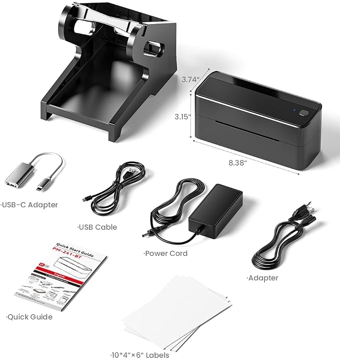 Phomemo Bluetooth Thermal Label Printer, 241BT 4X6 Wireless Shipping Label - Image 7