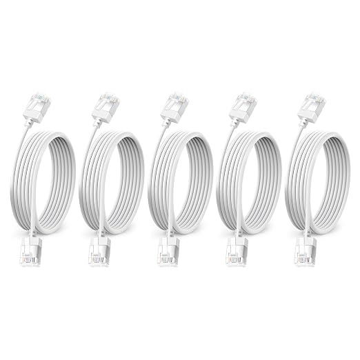 Ultra Thin Cat 6 UTP Ethernet Cable 10 Feet 5Pack, Flexible & Slim Rj45 Cat6a by DUTEVOLNS