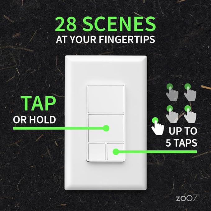 Zooz 800 Series Z-Wave Long Range Wall Remote & Scene Controller ZEN37 - Image 2