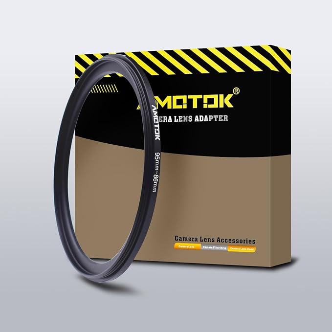 95mm Lens to 86mm Camera Lens Adapter, 95mm to 86mm Filter Step-Down Ring by AMOTOK