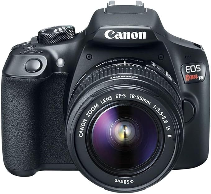 Canon EOS Rebel T6 Digital SLR Camera Kit by Amazon+Renewed
