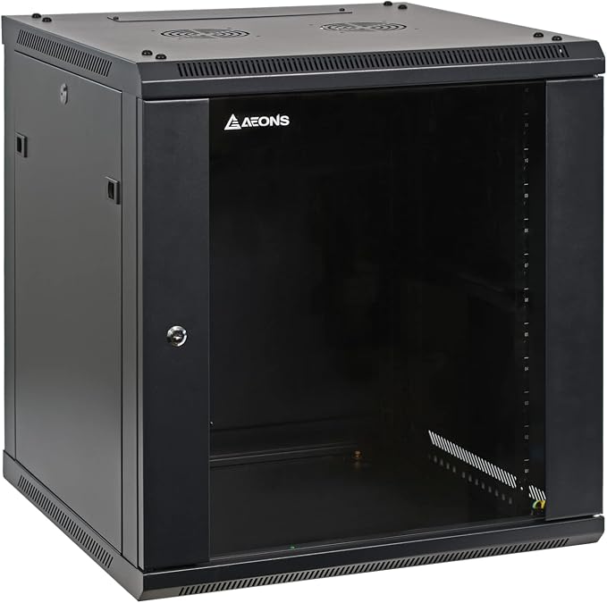 AEONS 12U Professional Wall Mount IT Cabinet Enclosure 19-Inch Server Network - Image 2