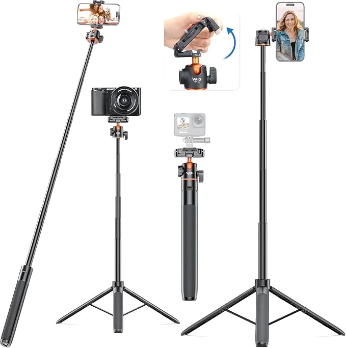 VRIG TP16 Camera Tripod, 5 Levels Adjustment 360° Ball Head Loads Up by VRIGSelect