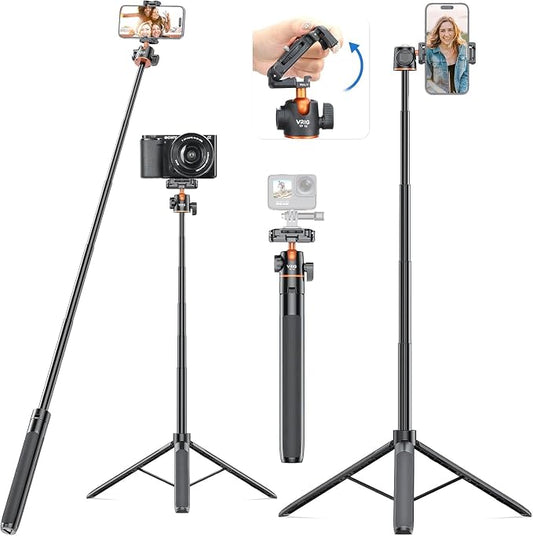 VRIG TP16 Camera Tripod, 5 Levels Adjustment 360° Ball Head Loads Up by VRIGSelect