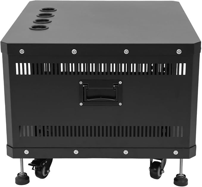 6U Stereo & Studio Rack with Wheels, Open Frame Audio Rack Cabinet, Rolling - Image 4