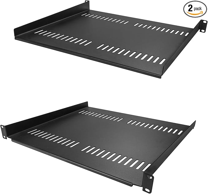 StarTech.com 2-Pack 1U Server Rack Shelf, Vented Rack Mount Cantilever Shelf by StarTech