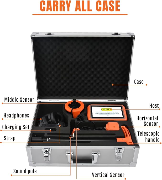 Indoor/Outdoor Underground Water Leak Detector, 5m Depth Plumber Leak Detector - Image 5