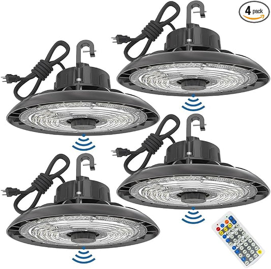 HYPERLITE 150W Smart High Bay LED Shop Lights 4pack, 140LM/W 5000K LED High Bay by HYPERLITE