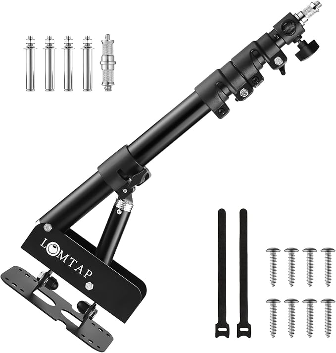 LOMTAP Ring Light Wall Mount Adjustable 45.7" Boom Arm Stand by LOMTAP