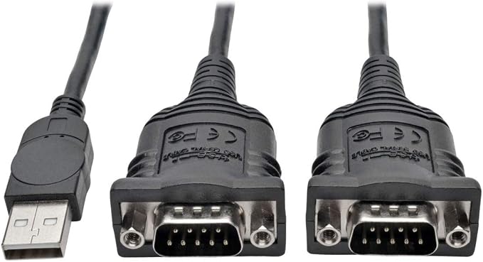 Tripp Lite 6ft 2-Port USB to DB9/ RS 232 Serial Adapter Cable FTDI, COM by TrippLite