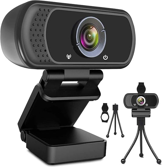 ToLuLu 1080P Webcam with Microphone, HD Webcam Web Camera with Tripod Stand by ToLuLu