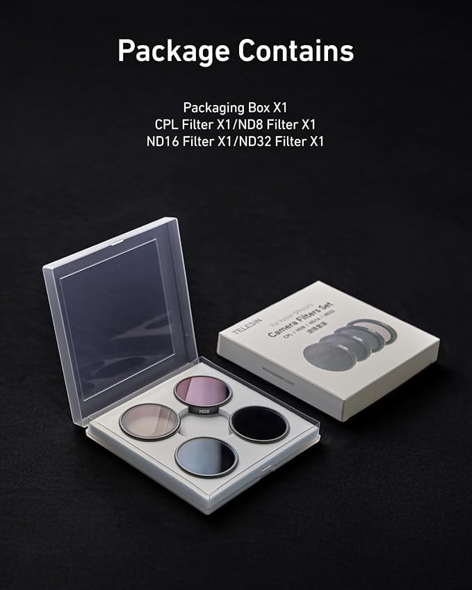 TELESIN CPL ND Filter Set for DJI Action 5 Pro/4/3, Xtra Edge & Xtra Edge Pro - Image 6