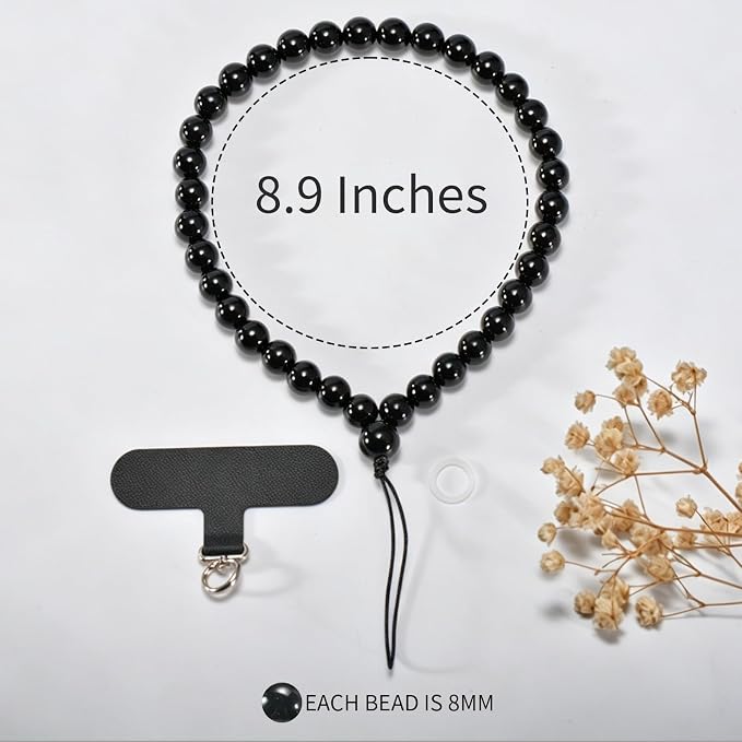 Agate Beaded Phone Wrist Strap for Women Men Stone Beads Charm Handmade - Image 6