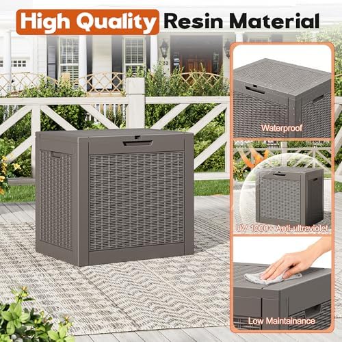 Outdoor Storage Box, Resin Deck Boxes Indoor and outdoor, Waterproof Storage - Image 4