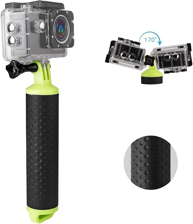 WOLFANG Action Camera Floating Hand Grip Camera Handle Waterproof Monopod Hand by WOLFANG