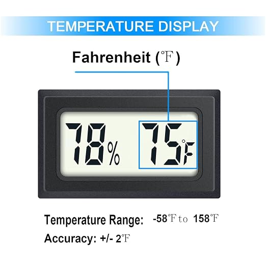 JEDEW 2 Pack Mini Digital Hygrometer Thermometer Gauge, Indoor Outdoor - Image 3