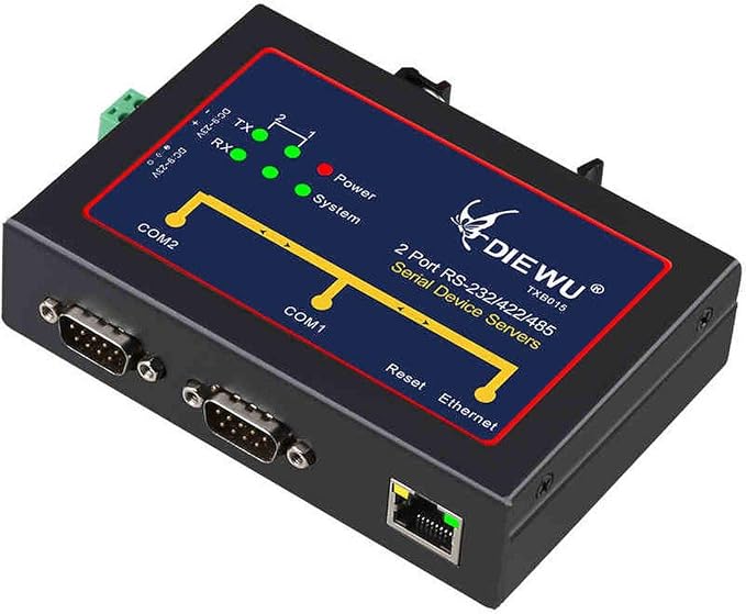 Industrial 2 Ports RS232/422/485 Serial Device Server Converter Support by JMT