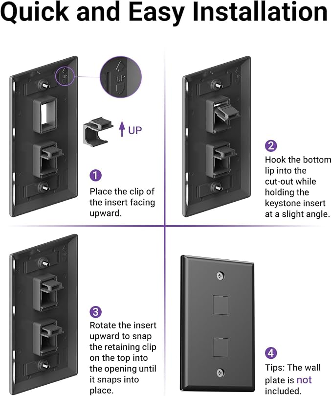 VCE UL Listed Blank Keystone Jack Inserts - Image 8