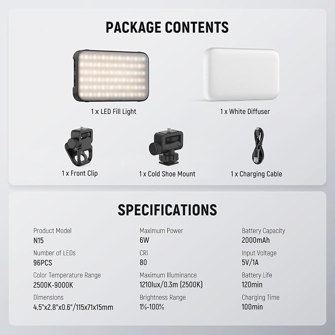 NEEWER Entry Level Version Phone Selfie Light - Image 8