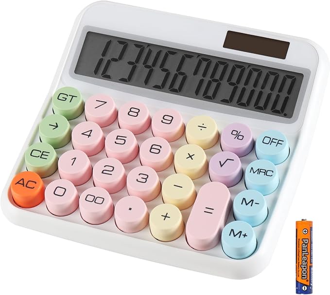 Large Computer Electronic Calculator Counter Solar & Battery Power 12 Digit by HIHUHEN