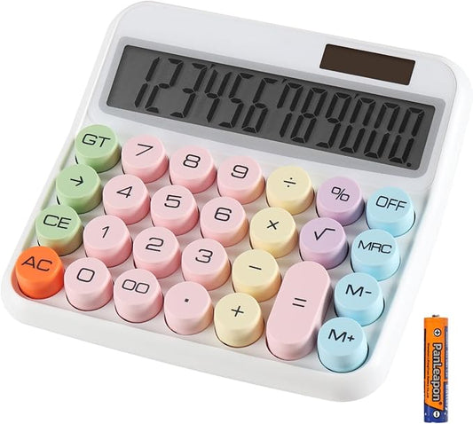 Large Computer Electronic Calculator Counter Solar & Battery Power 12 Digit by HIHUHEN