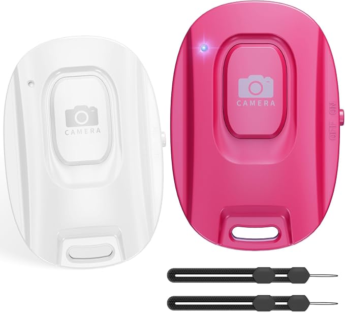 Wireless Camera Remote Shutter for iPhone and Android Smartphones 2 Pack by VYVIYON