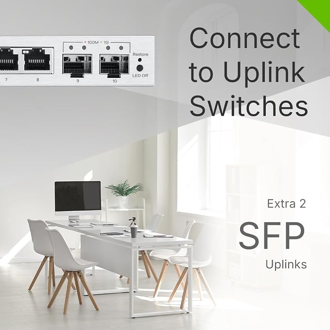 Zyxel 8-Port Network Switch | Web Managed Gigabit Ethernet Splitter | 8X GbE + - Image 4