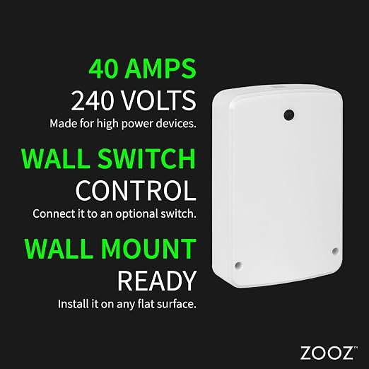 Zooz Z-Wave Long Range High Power Relay ZEN78 800LR | Z-Wave Hub Required - Image 2