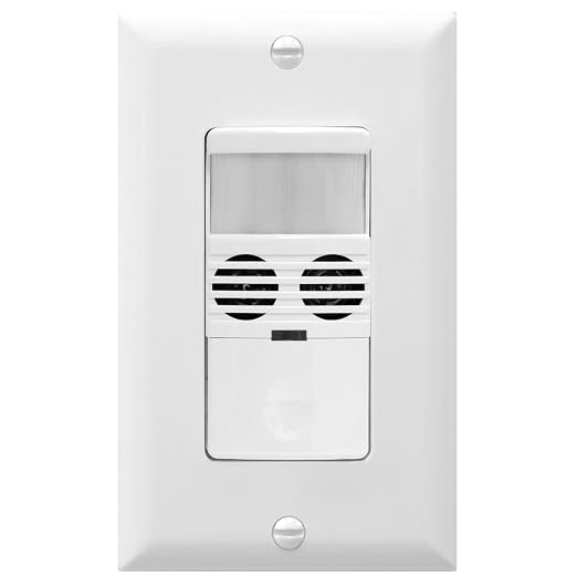 Enerlites MWOS-W Motion Sensor Switch, Ultrasonic and PIR Dual Technology by Enerlites