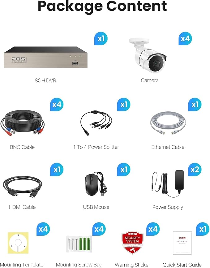 ZOSI 8CH 3K Lite Home Security Camera System, AI Human/Vehicle Detection - Image 9